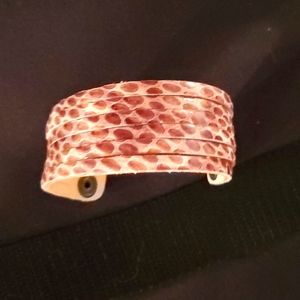 Faux snake skin bracelet